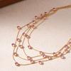 Elegant Vintage Rhinestone Necklace Exquisite Colored Crystal Necklace  Women
