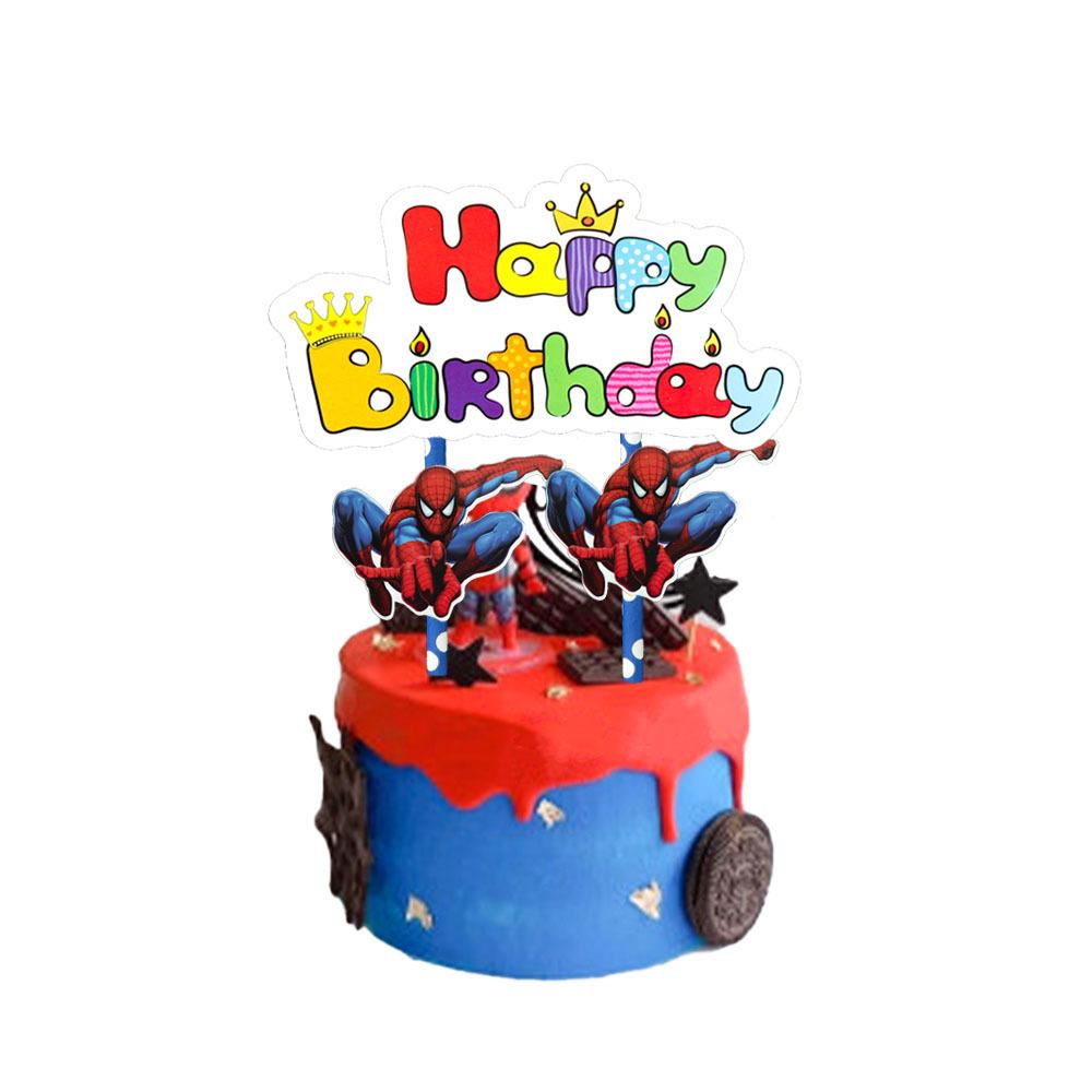 Spider-Man Birthday Party Supplies Disposable Tableware Paper Plate Paper Cup Paper Tissue Boy Decoration Cartoon Eco-Friendly Material