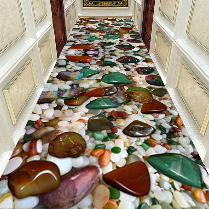 Autumn Style Long Lobby Carpet Fresh Green Grass Pattern Stairway Hallway Home Corridor Carpet Aisle Party Wedding Red Area Rugs