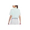 Nike T-shirt in Maglia a Maniche Corte Larghe Ricamata con Logo Sportivo Donna Top Verde CJ3759-394