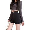 2025 New Spring/Autumn High Waist Women's Black Shorts - Hot Girl Tight Leggings Hot Pants