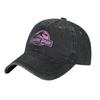 Jurassic Park Retro Neon Pink Logo Baseballkappen Retro Verwaschene Baumwolle Sonnenschirmkappe Herren Damen Outdoor Alle Jahreszeiten Reise Weiche Kappen