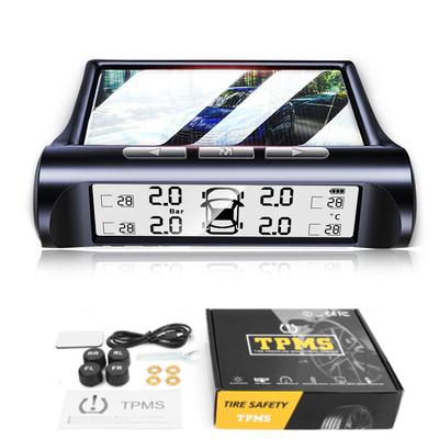 Sistema Solar de Monitoreo de Presión del Automóvil Pantalla Digital Probador Automático Temperatura de los Neumáticos Presión de Aire TPMS del Automóvil con 4 Sensores Externos