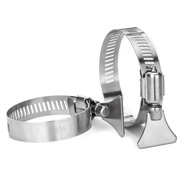 304 Stainless Steel Hose and Pipe Clamps: Handle, Band, Ring, and Clip Variations