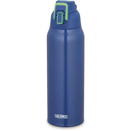 Thermos Water Bottle Vacuum Insulated Sports Bottle 1L Blue Green Cold Storage Only FHT-1002F BLGR