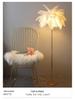 Ostrich Feather Romantic Floor Lamp - French Influencer Style for Living Room or Bedroom