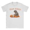 Men Women Printed Team Punch Punch the Monkey Baby Monkey Holding Plush Toy  Tee T Shirt Pure Cotton  Tshirts Clothes