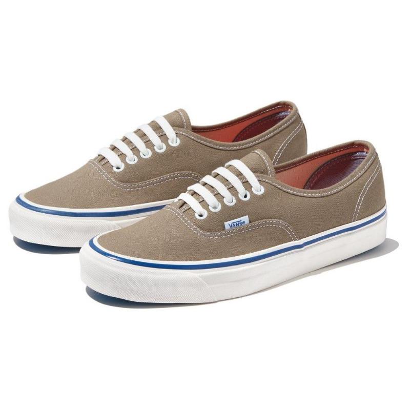 Vans Authentic 44 Deck DX Trendy Casual Wear-resistant Low Top Unisex Skate Shoes Brown White VN0A5JMQLIC