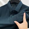 Middle Aged Men Loose Fit Short Sleeve Plaid Polo Shirt Summer Casual