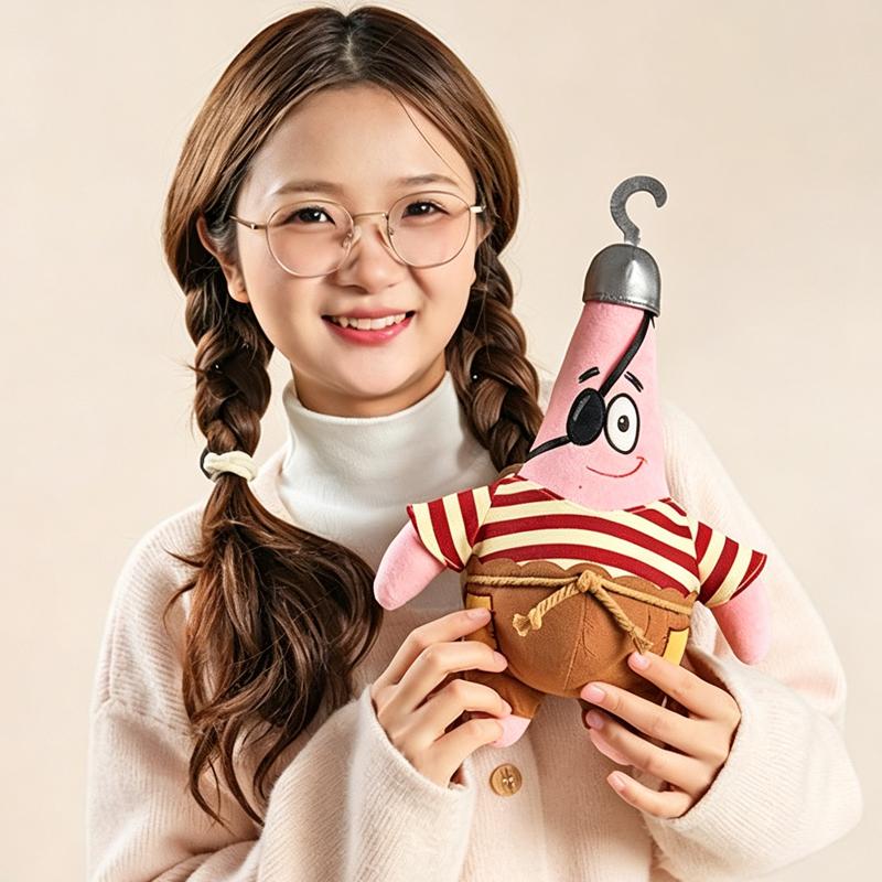 SpongeBob SquarePants Patrick Star Mermaid Man Plush Keychain Stuffed Doll Bag Pendant Cartoon Anime Gift For Friends