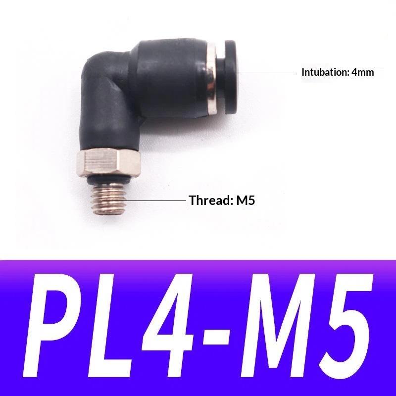 1 Stuk Pl4-01 Pl6-02 Pl8-03 Industriële Pneumatische Fitting 90 Graden Push-in Koperen Luchtbuis Connector Meerdere Bsp Schroefdraad Maten