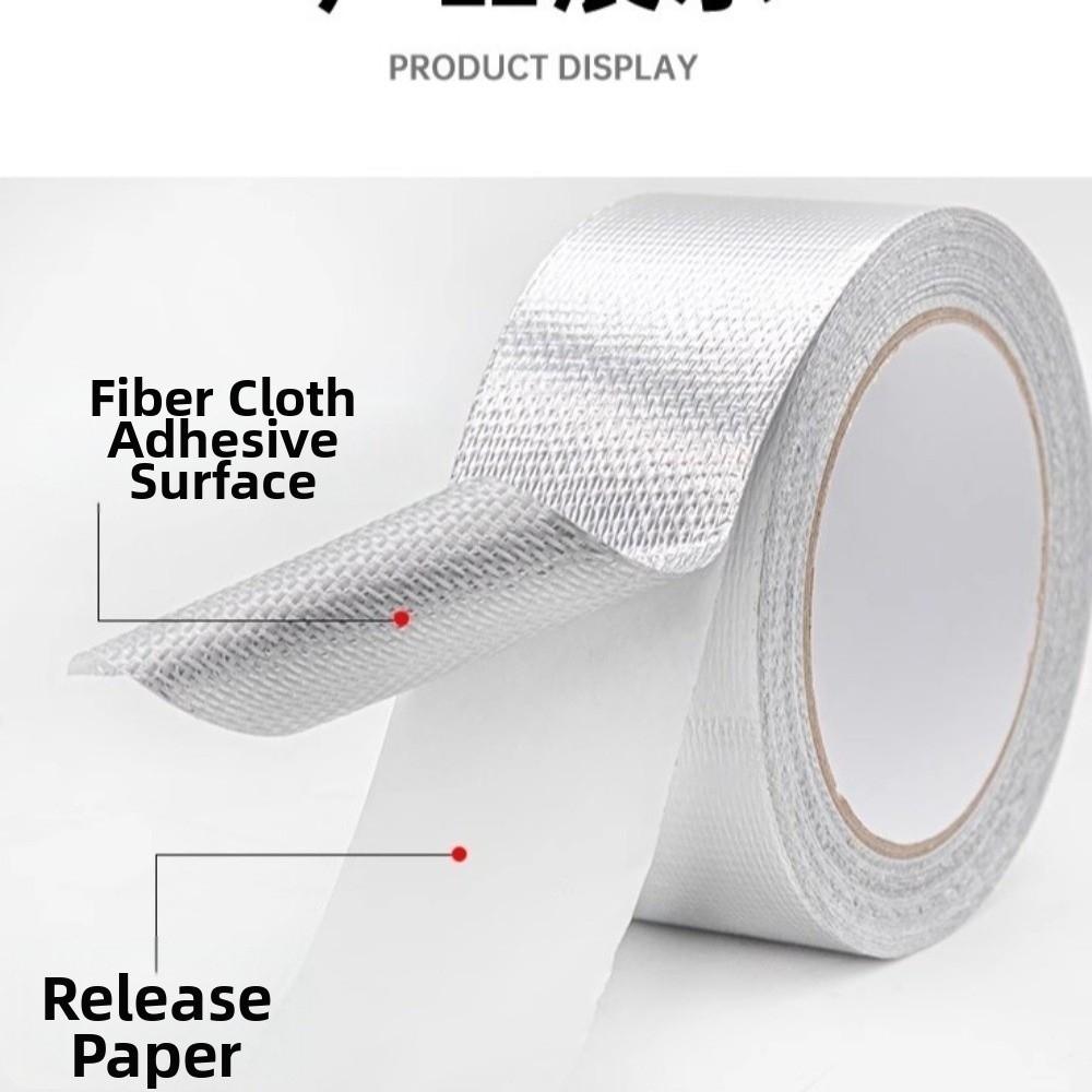 5/10Meters Air Conditioning Pipe Wrapping Tape Sun-proof Waterproof Fiberglass Aluminum Foil Tapes Heat-insulating