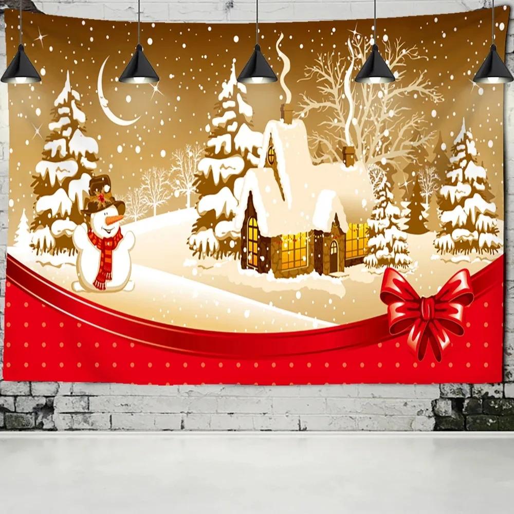 Christmas Theme Background Tapestry Living Room Sofa Home Decoration Christmas Gift