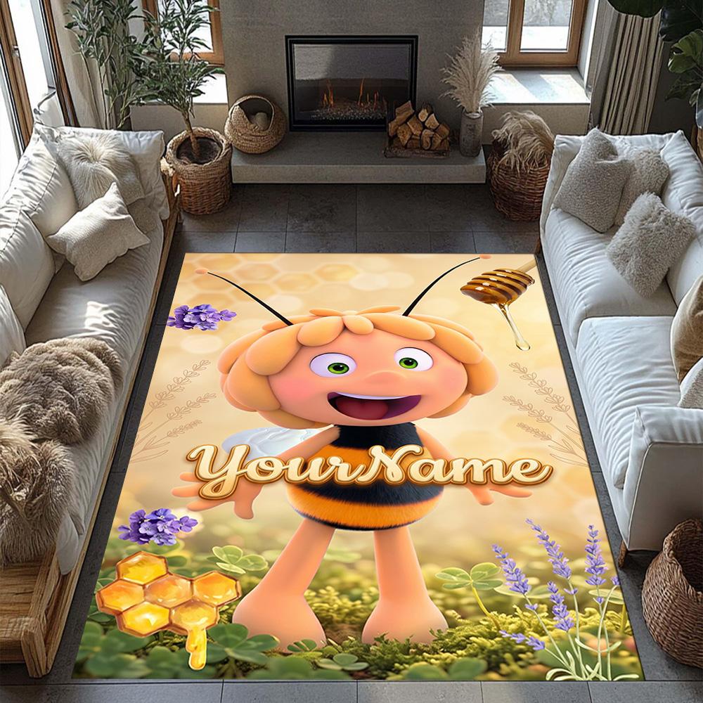 Biene Maja Customized Name Carpet Design for Living Rooms Study room Bedrooms Foyer Anti-slip Rug Office home decor