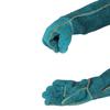 Canvas Blue Pet Reptile Training Anti Bite Lengthen Safety Protection Gloves for Varanid Snake Dogs Cats(Blue )