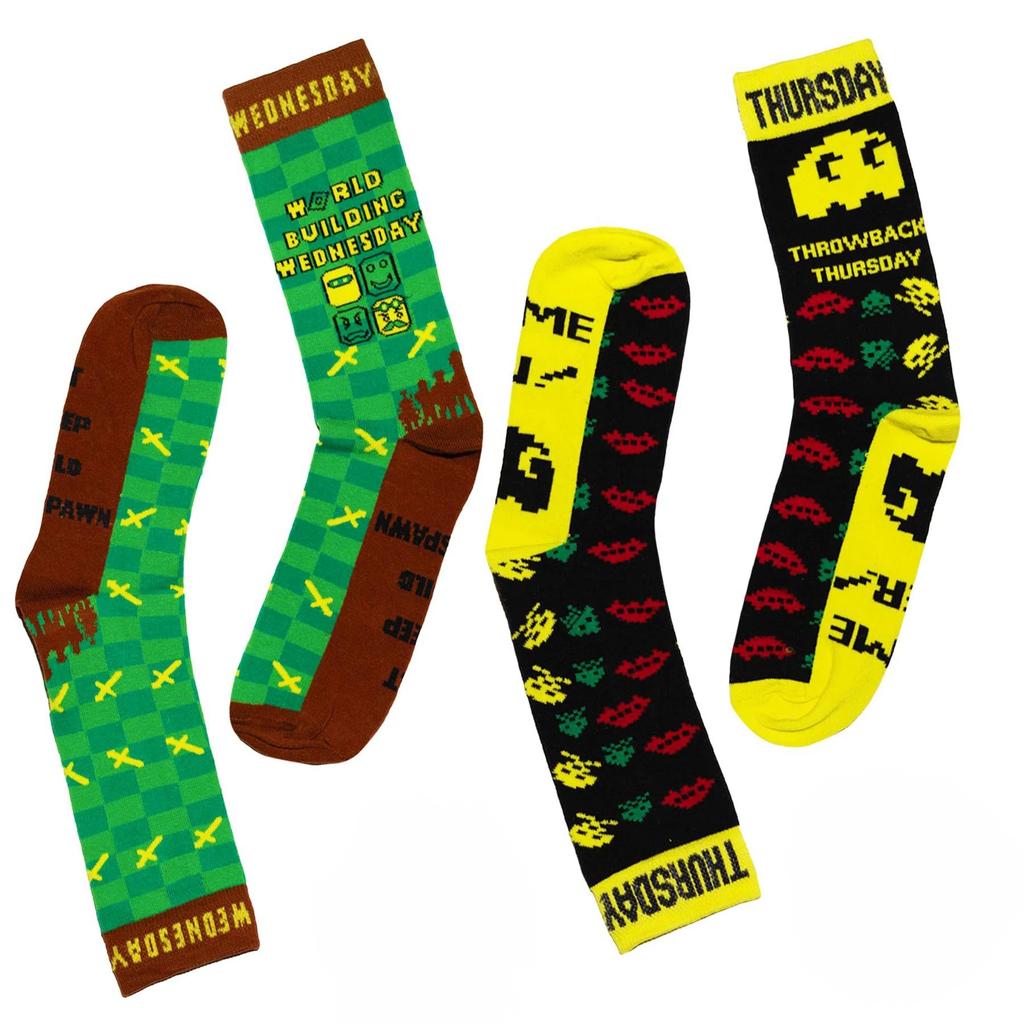 Floso Mens Video Game Items Socks (Pack of 7)