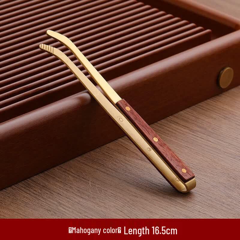 Youluo Solid Wood & Copper Tea Clip