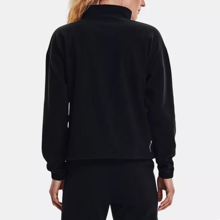 Under Armour Logo Half-Zip Fleece Training Jacket Women Outerwear Black 1365776-001