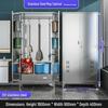 Yuanzu Stainless Steel Double-Door Mop & Utility Storage Cabinet