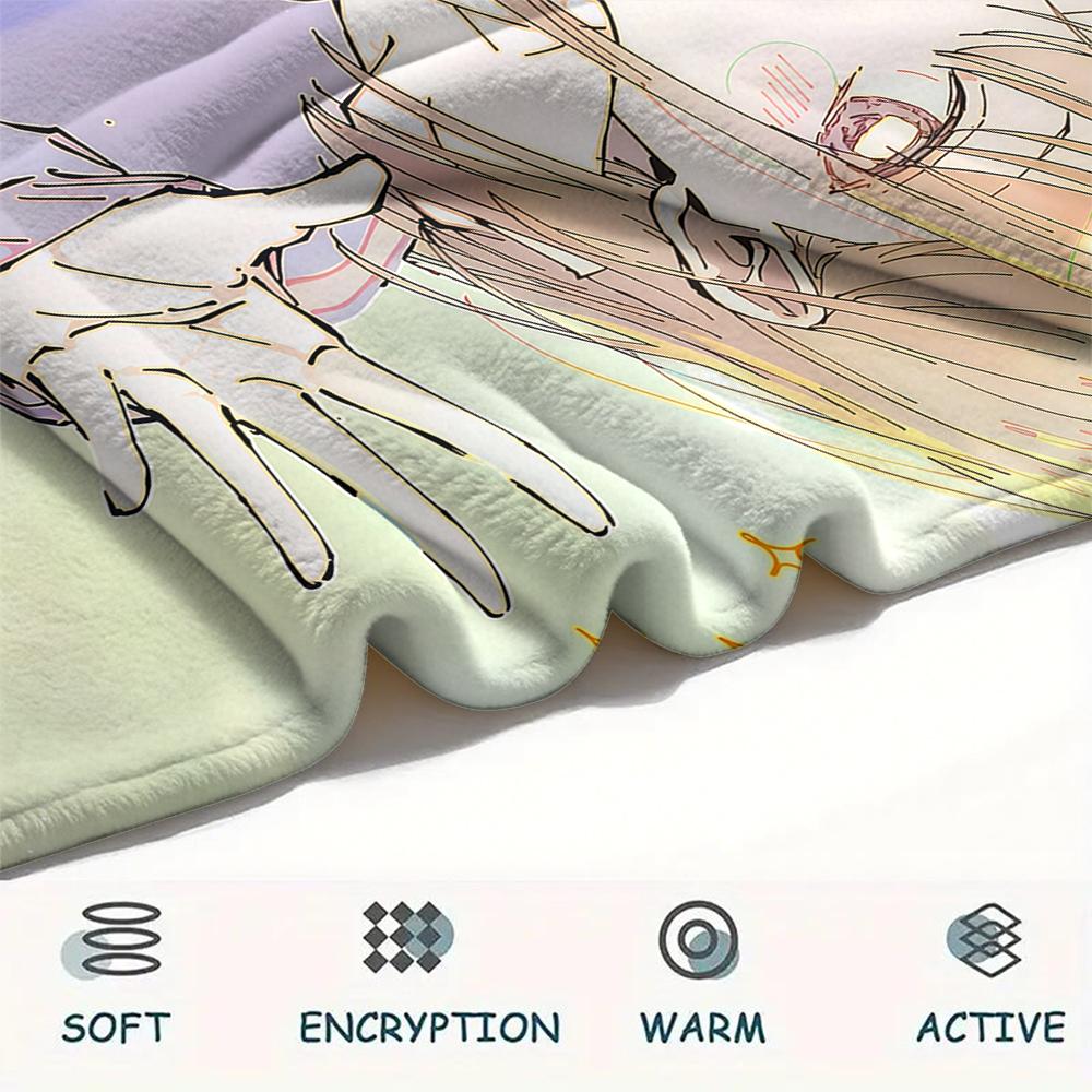 1PC A Silent Voice Print Flannel Blanket, High quality All Seasons, Home Decor, Warmth and Comfort, Perfect for Christmas Gifts