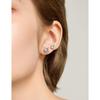 6 Pairs Stud Earrings Set, Hypoallergenic Cubic Zirconia 316L Earrings Stainless Steel CZ Earrings 3-8mm (Steel color)