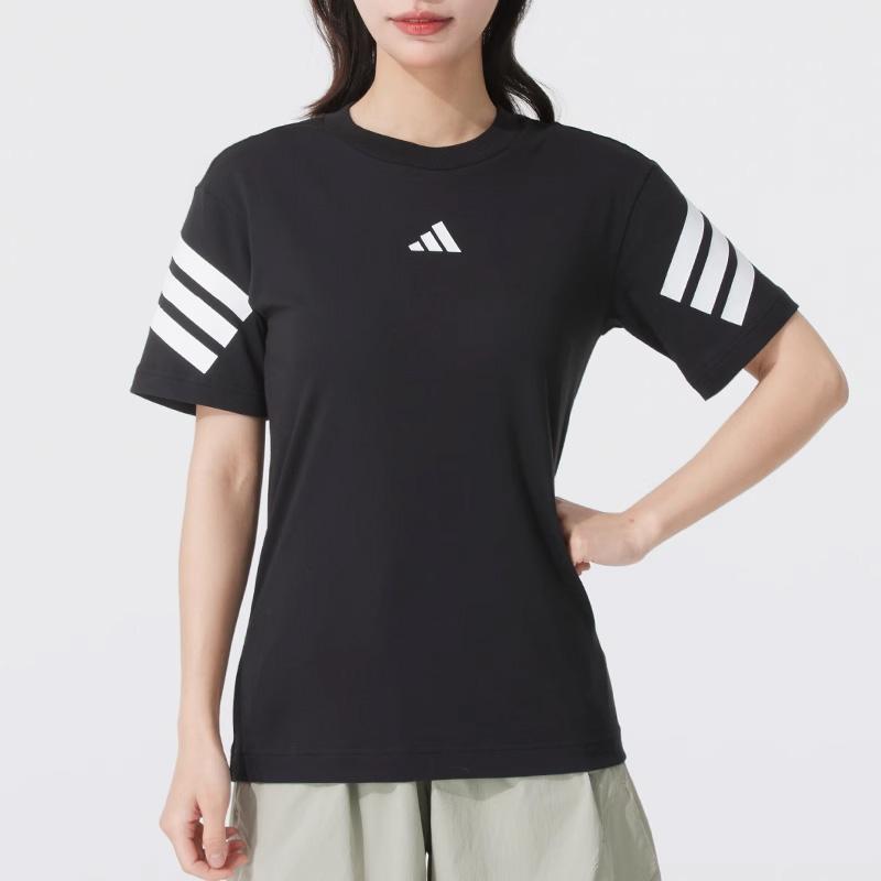 adidas Sports Lifestyle Series Casual Breathable Short Sleeve T-Shirt Women Tops Black JE0237
