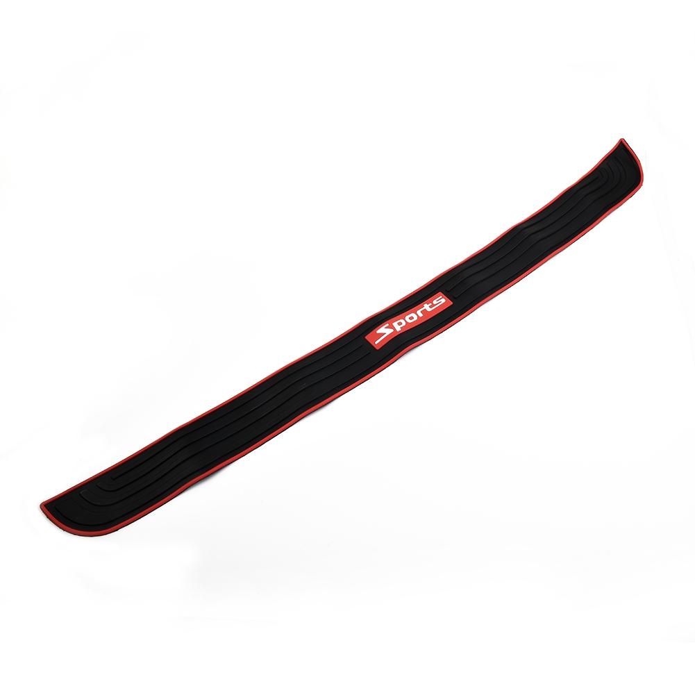 Black & Red Door Sill Strip 90cm x 7cm 1pcs 90cm Car Auto Rear Trunk New