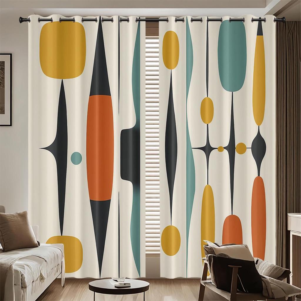 Bohemian Pattern Blackout Curtains, Custom-Made with Your Image, High-Precision Sun Protection, Thickened Polyester.