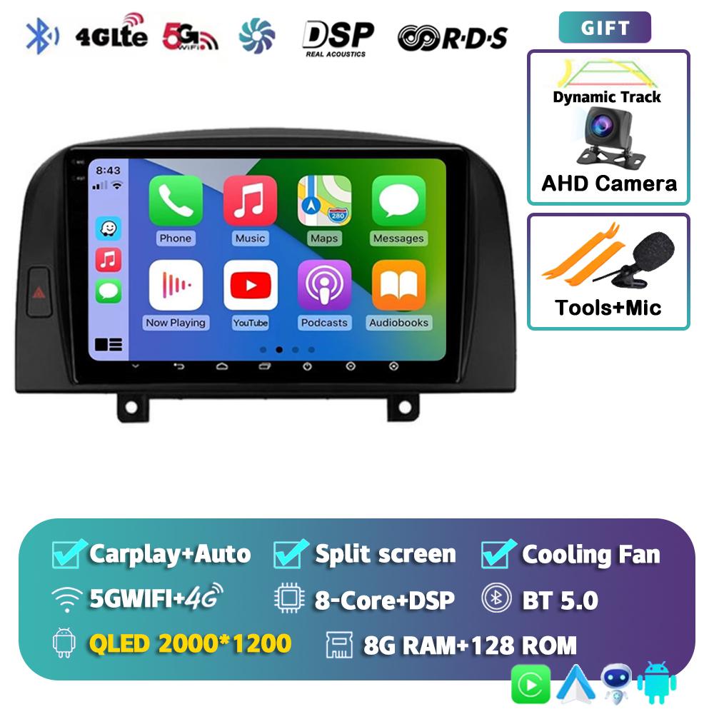 Android 14 Carplay WIFI+4G For Hyundai SONATA NF 2004 2005 2006 2007 2008 Car Radio Multimedia Player Stereo GPS 2DIN Head Unit