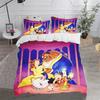 Princess Belle, Beauty And The Beast Duvet Cover Queen Size Bedding Set  Polyester 3-Piece Set 1 Quilt Cover Home Decor