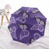1pc Butterfly Purple Pattern Auto-Fold Umbrella with One-Touch Open/Close - 8 Reinforced Ribs for Windproof Stability,  Yy251118237
