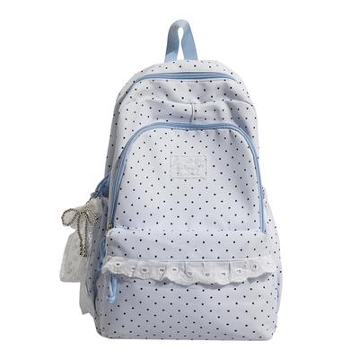 College Style Wave Point Student Schoolbag Women's Lace Backpack