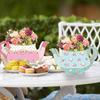 8 PCS Tea Party Decorations Floral Teapot Centerpiece Boxes for Princess Birthday Party Garden Theme Table Decor Tea Time Favor