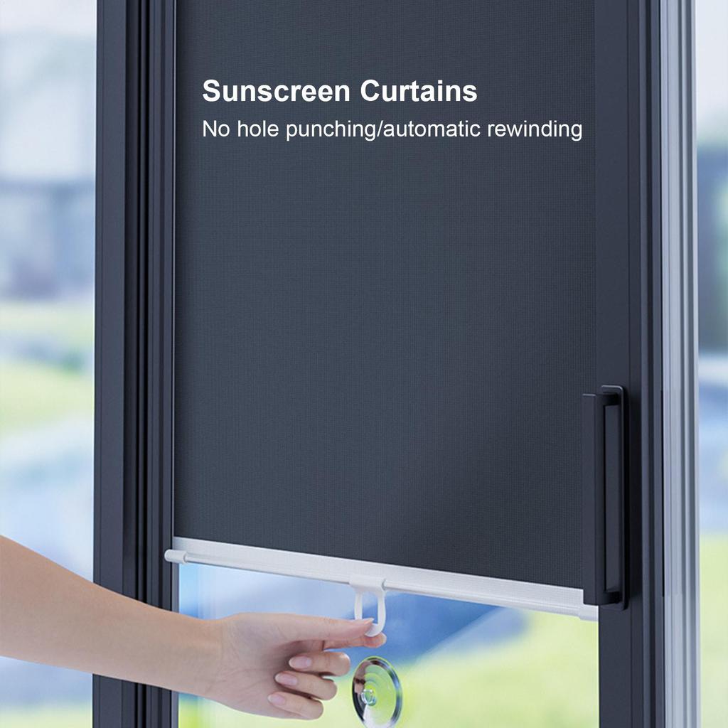 Window Roller Curtains Blackout Blinds Rolloer Without Drill Bedroom Home Decor Items Darkening Kitchen Bathroom Opaque Blind