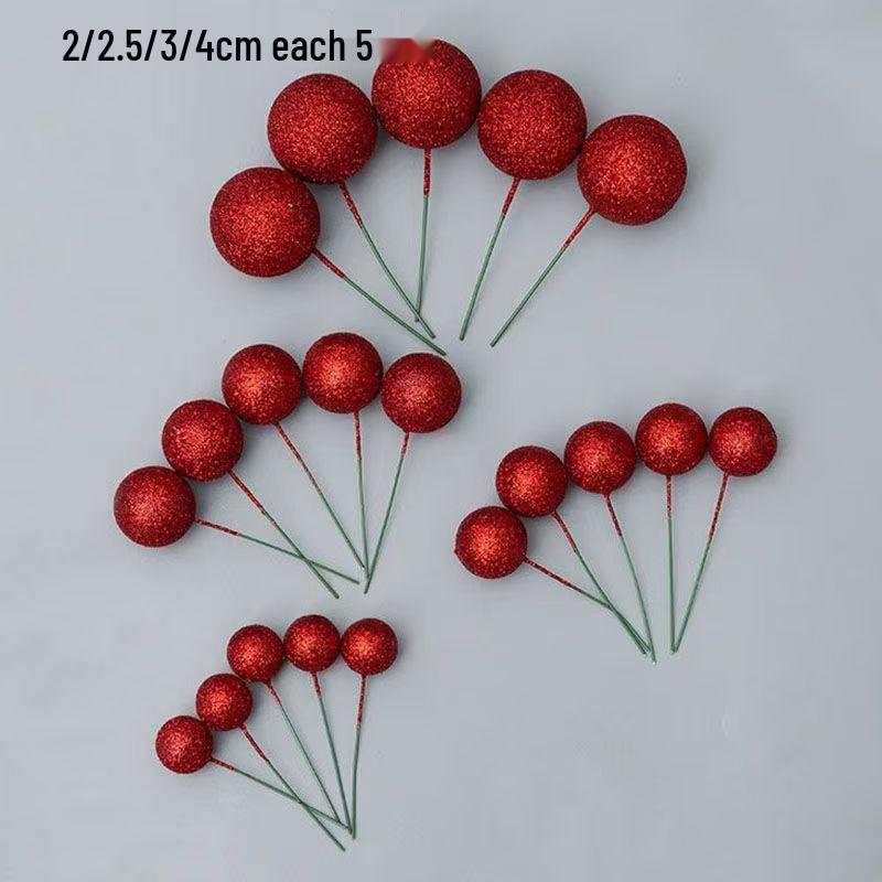 Christmas Multi-Color Decorative Ball Set - 20-Piece Pack with Gold, Silver, Foam, and Iridescent Balls