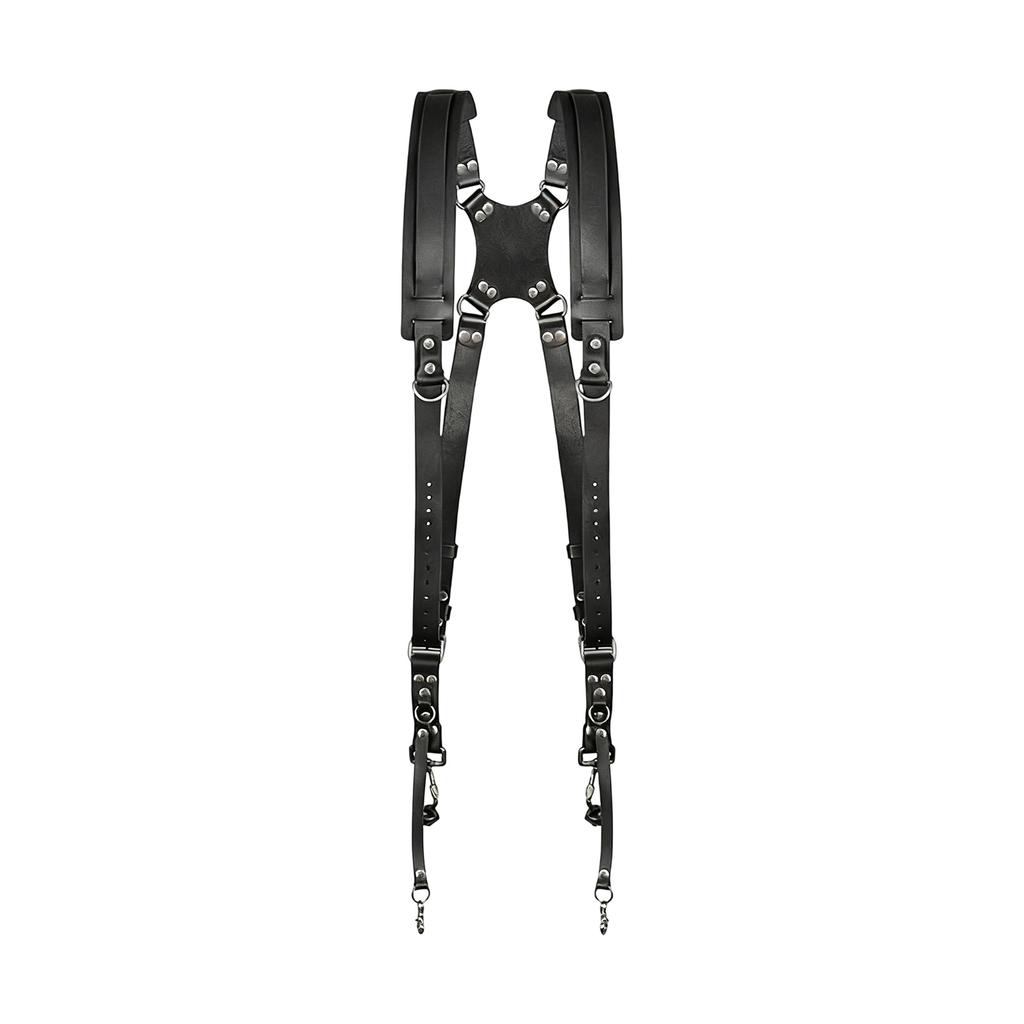 Leather Camera Harness Double Shoulder Straps For DSLR Equipment AntiSlip Suedes Lining Photography Accessory