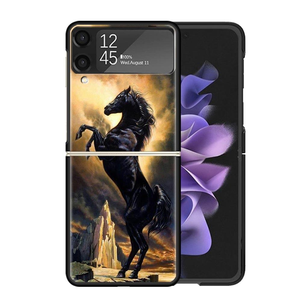 Horse Great Beauty Galloping Cases For Samsung Galaxy Z Flip 4 5 6 7 3 Z Flip7 Flip6 Flip4 Flip5 Flip3 5G Hard Shockproof Fundas