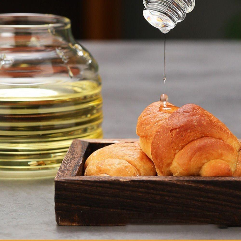 with Dipper Lid Honey Bottle High-capacity Kitchen Tool New Honeycomb Tank Wedding Party Dining