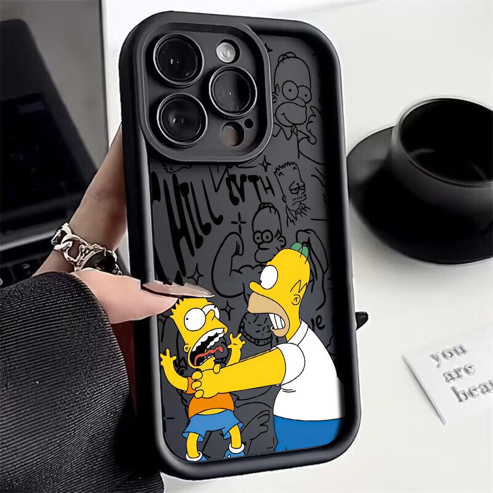 Süße The S-Simpsons Handyhülle für iPhone 17 16e 16 15 14 13 12 11 Air Pro Max Mini XR XS X 7 8 6 6s Plus Weiche TPU Rückseite