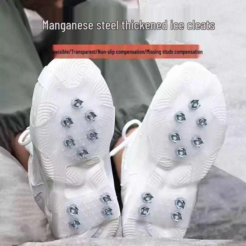 Anti-Slip Snow Crampons - 18 Teeth Mountaineering Shoe Spikes for Outdoor Climbing
