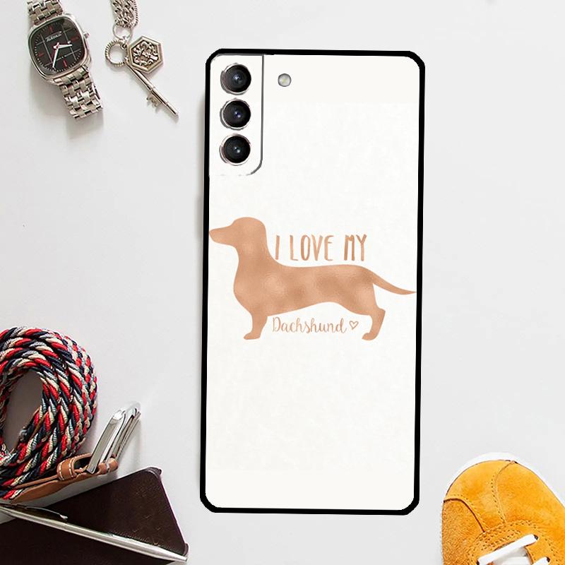 I Love My Dachshund Case For Samsung Galaxy S25 Ultra S20 S21 S22 S23 Plus S24 Ultra S9 S10 S25 FE Cover Coque