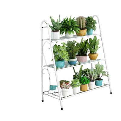 Multi-Tier Metal Floor Flower Stand