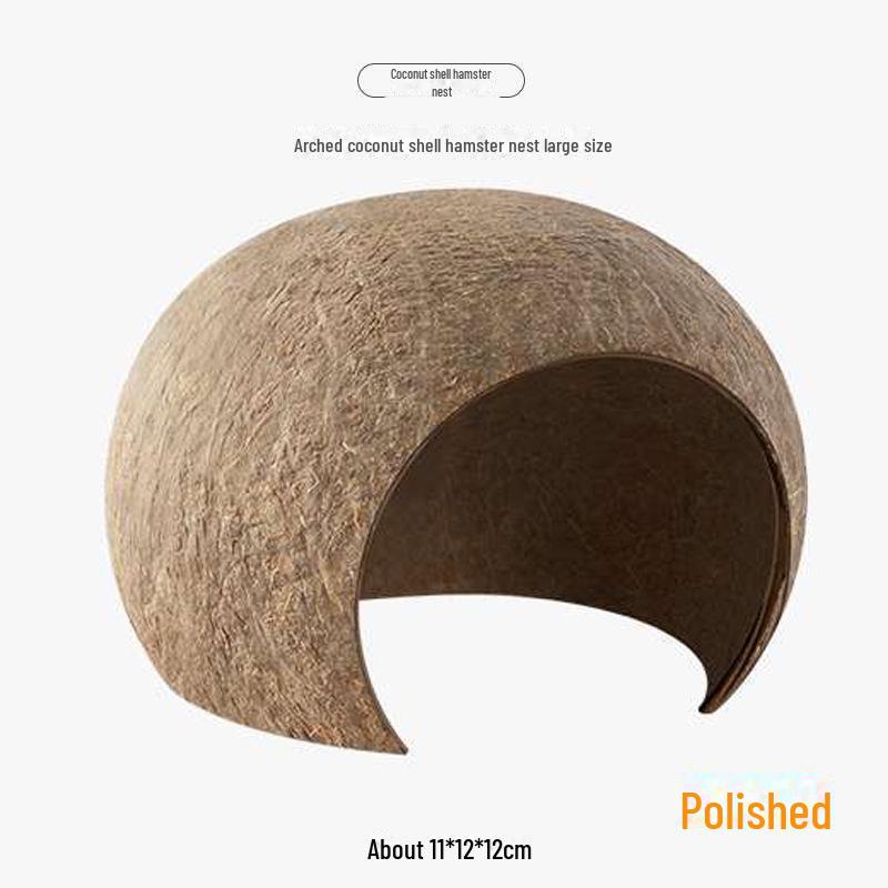 

Натуральний кокосовий будиночок для хом яка: Затишне гніздо для лазіння, сну та ландшафтного дизайну для дрібних домашніх тварин, птахів та гризунів See Picture