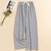 Women's Casual Fashion Sleep Pants Striped Loungewear Pants Wearable As Outerwear High-Waisted Pants