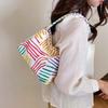 Spring New Trend Stripes Are Beautiful, Light, Fashionable and Simple, Shoulder Underarm Bag, Portable Tote Bag