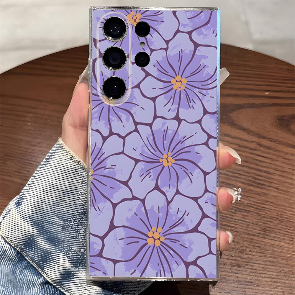 

Beautiful Flowers Phone Case For Samsung S25 S24 Ultra S23 Fe S22 S20 S21 Plus Plus 5G Fe Transparent Cover Samsung s23fe