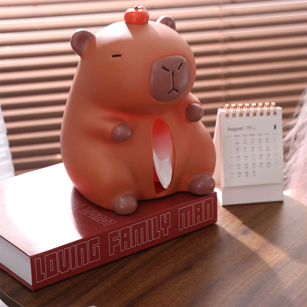 Doll Toy Tissue Box Ornament Decorative Capybara Napkin Holder Capybara Tissue Box  Birthday Gift