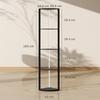 RGB LED Floor Lamp with Shelves, 5-Tier Dimmable Standing Lamp with Adjustable Brightness and Remote Control
