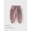 David Bella Children's Pants 2026 New Boys' Anti-Static Jogger Pants Girls' Winter Fleece Pants