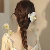 Shark Clip Flower Hair Claw Ponytail Clip Large Shark Clip Cute Butterfly Orchid Hair Clip  Female
